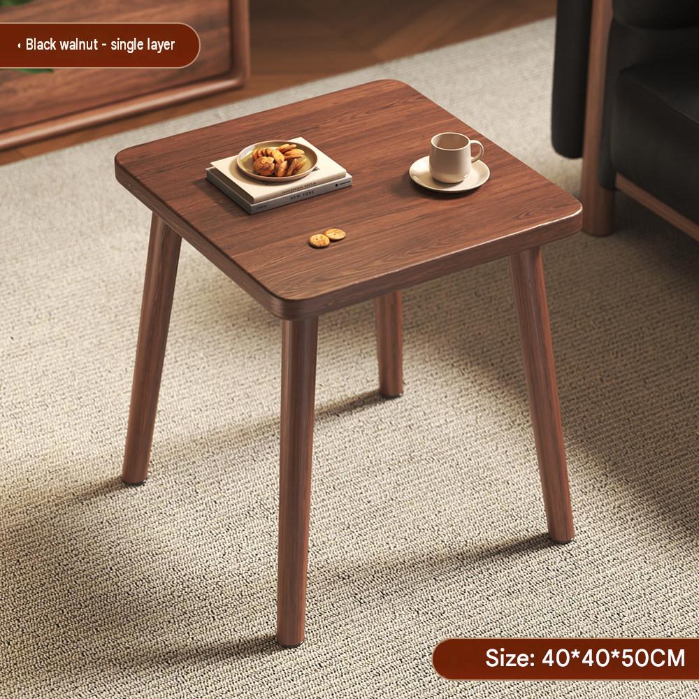 [single-layer square table with table legs] black walnut 40*40*50