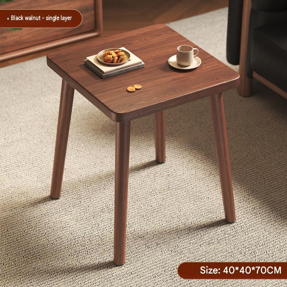 [single-layer square table with table legs] black walnut 40*40*70