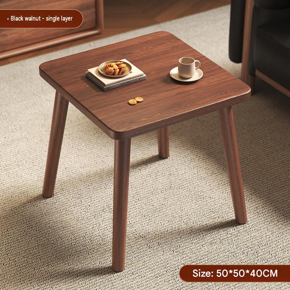 [single-layer square table with table legs] black walnut 50*50*40
