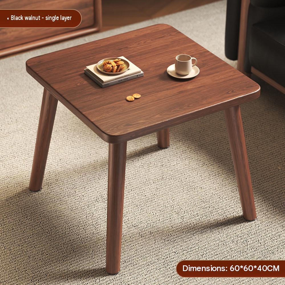 [single-layer square table with table legs] black walnut 60*60*40