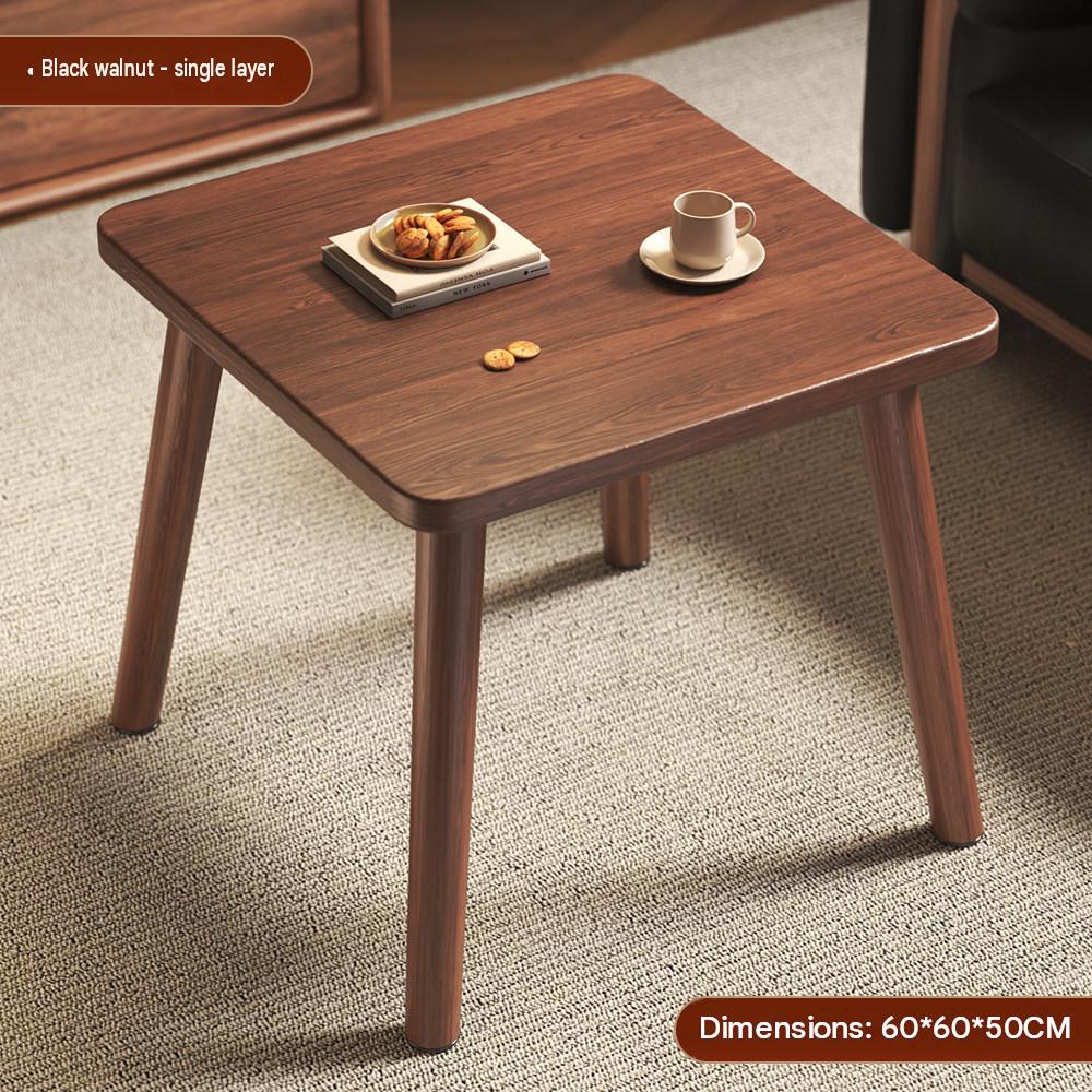 [single-layer square table with table legs] black walnut 60*60*50
