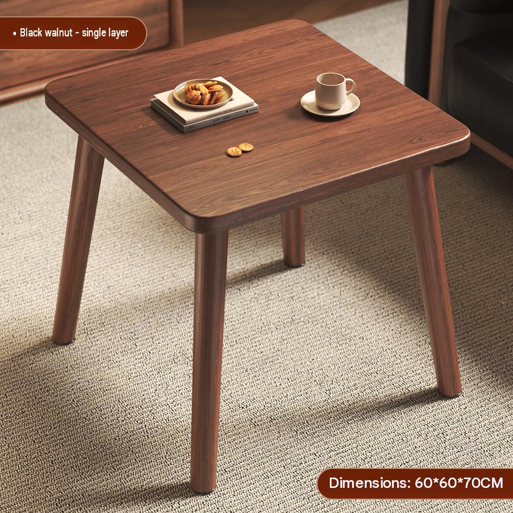 [single-layer square table with table legs] black walnut 60*60*70