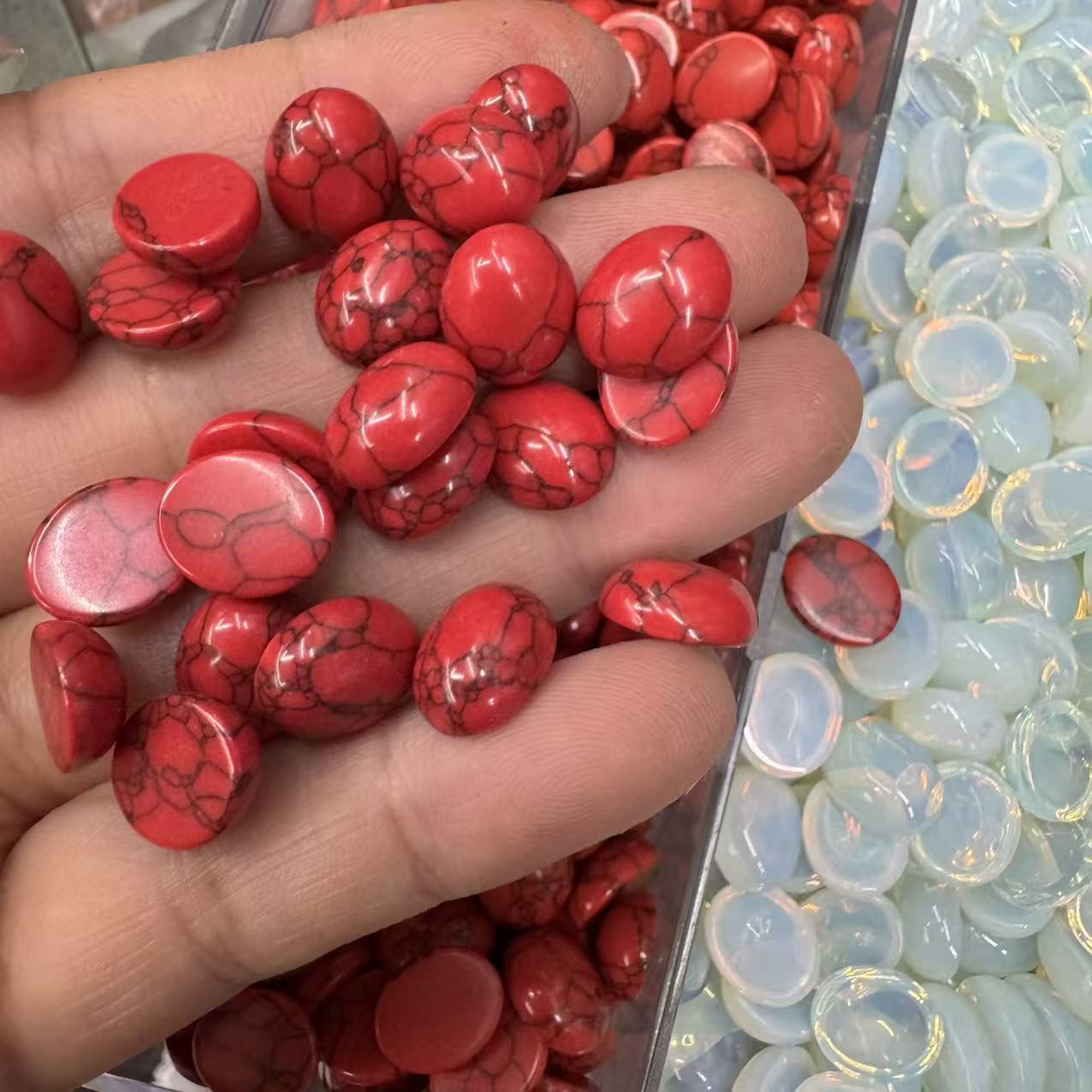 13:synthetic red turquoise