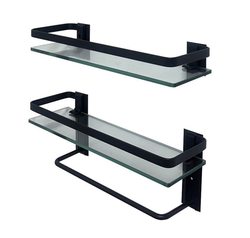 Double layer black 40*12cm (transparent tempered glass)