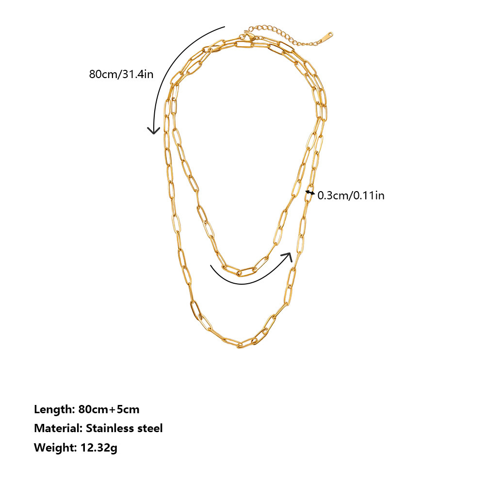 gold color 80cm necklace