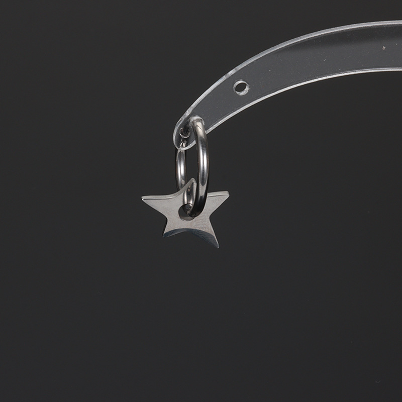 2:E001 steel earrings steel five stars, 1