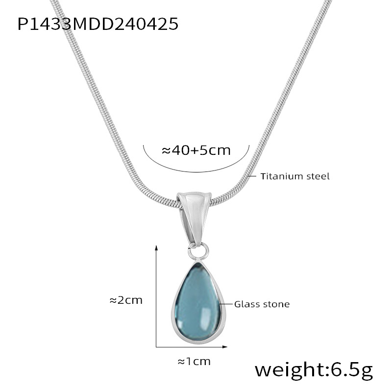 P1433-steel color necklace