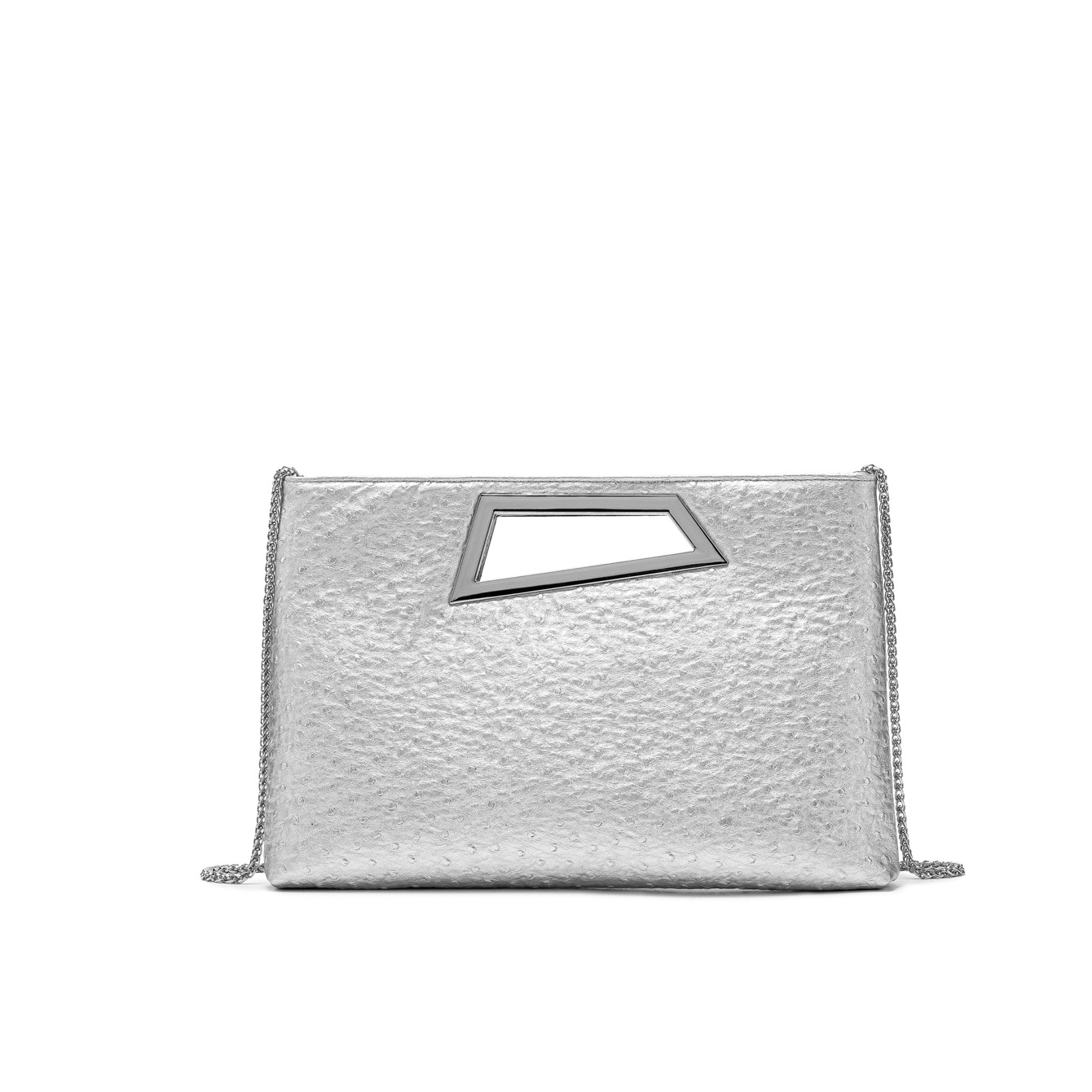 Ostrich pattern silver