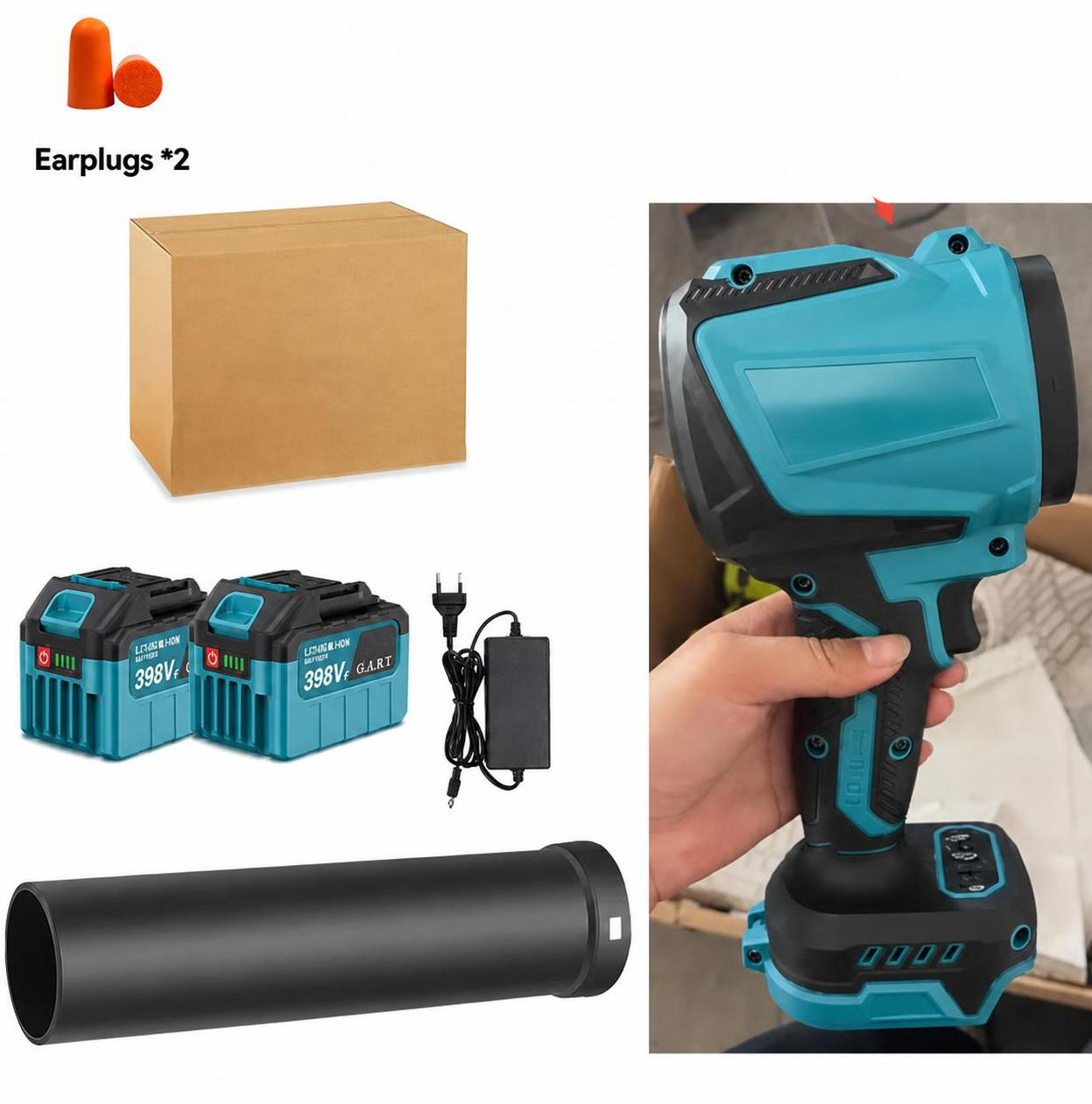 Electric Blower with 2 batteries and 1 charger