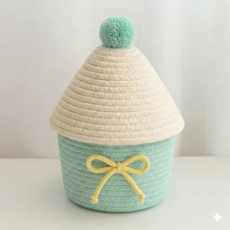 Light green fur ball small door style