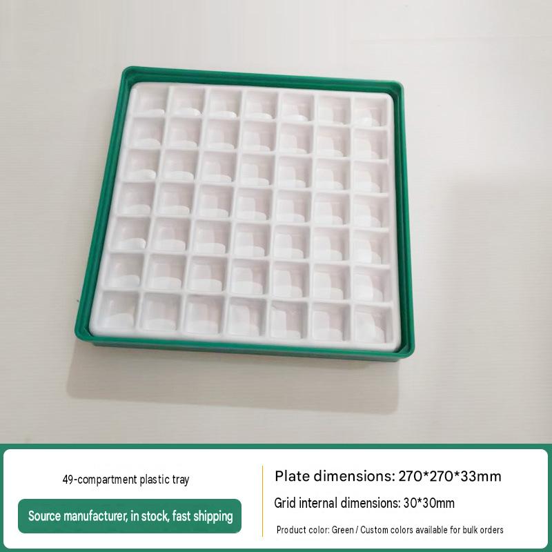 4:49-compartment plastic tray