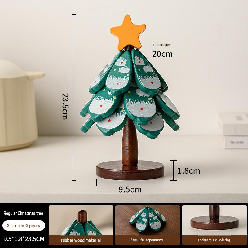 Green pointed three-layer stars