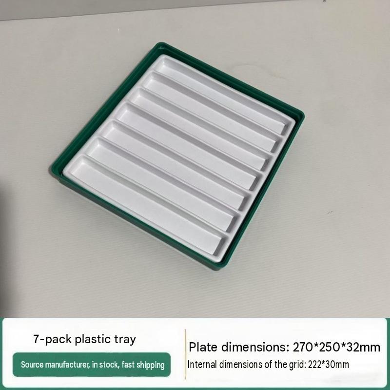 14:7-compartment plastic tray
