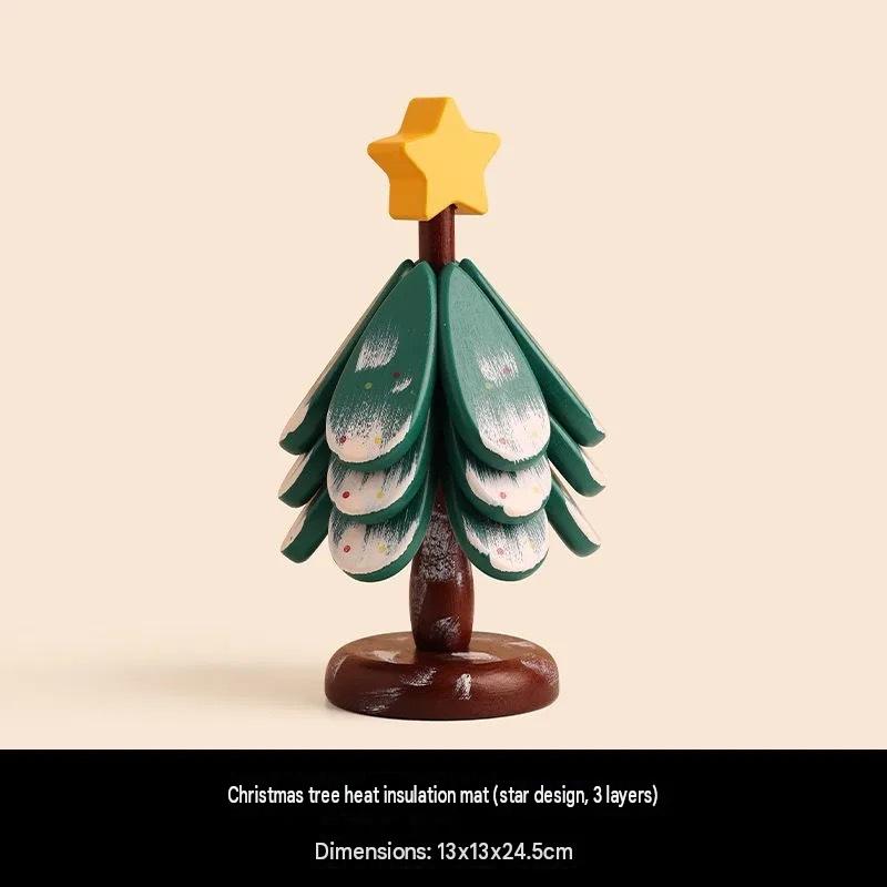 Green round head three-tier star