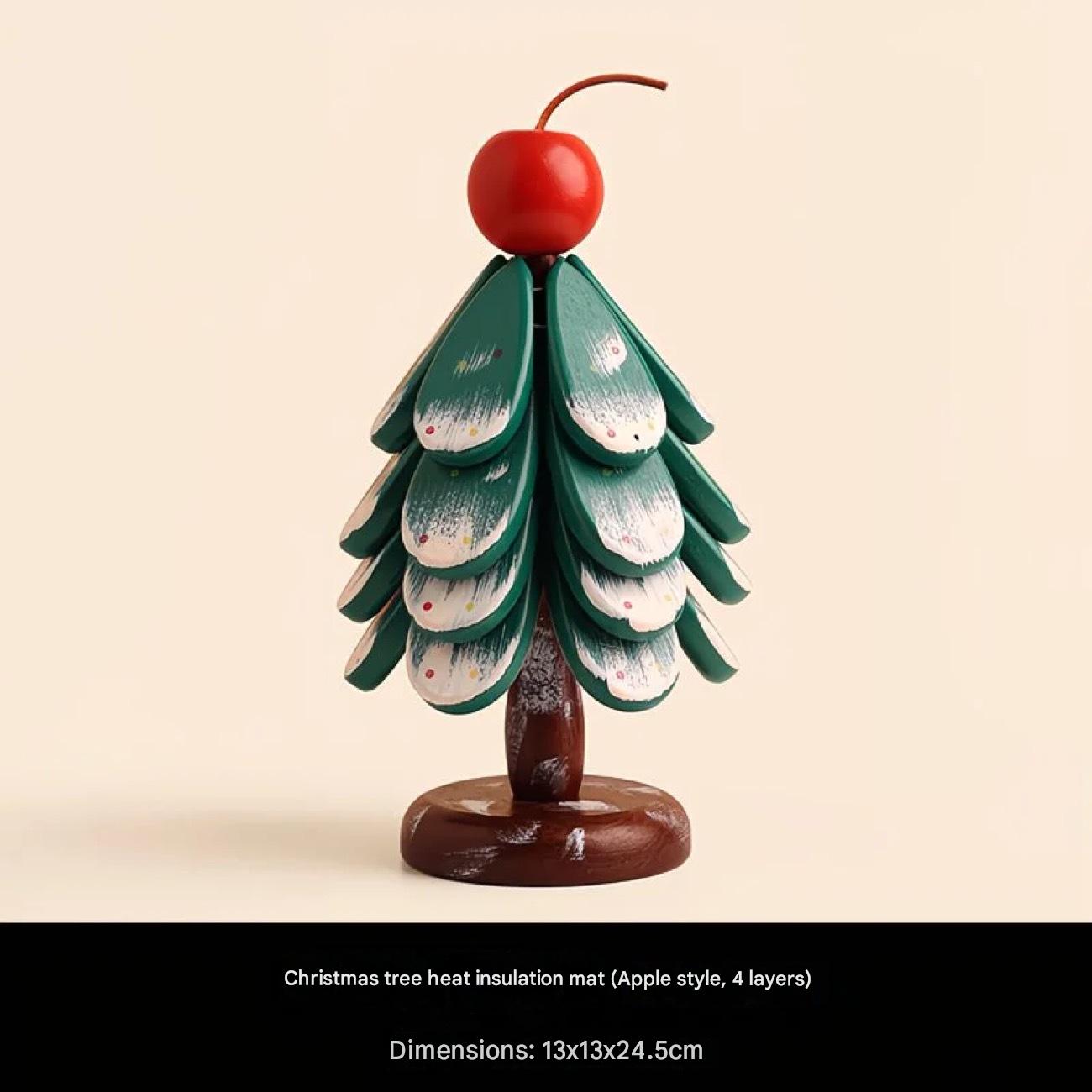 Green round-head four-tier apple display stand