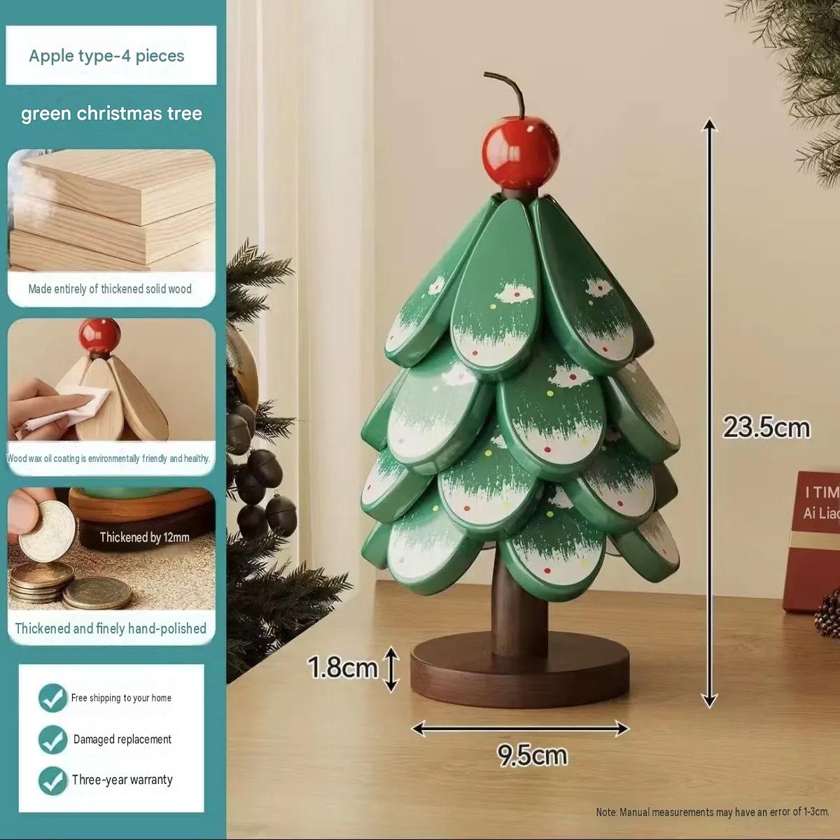 Green round-head five-tier apple display stand