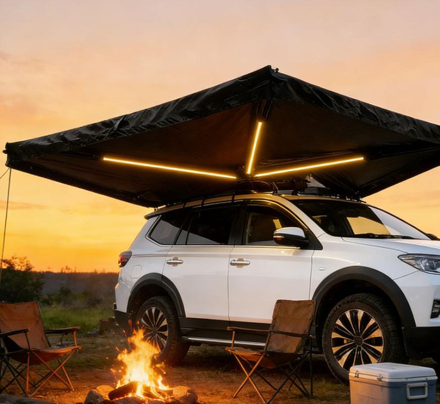 2m radius quick-open canopy with light (217*20*17cm 23kg)