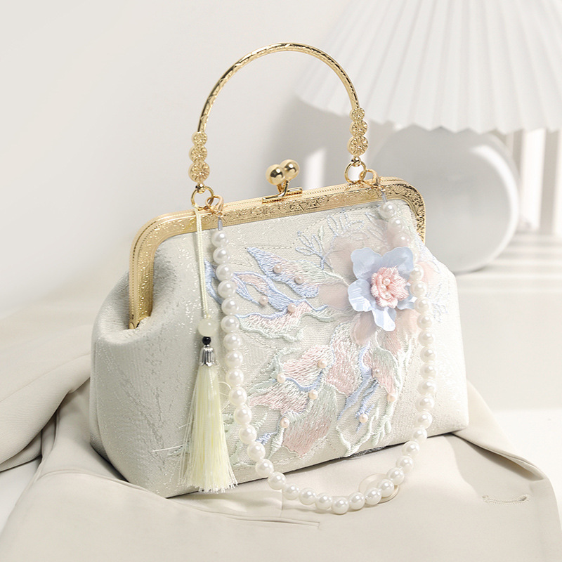 Blue flower - with pearls but no diagonal hanging chain