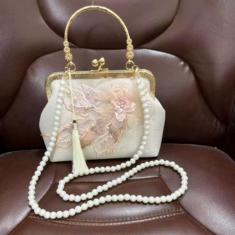 Pink flower-long pearl