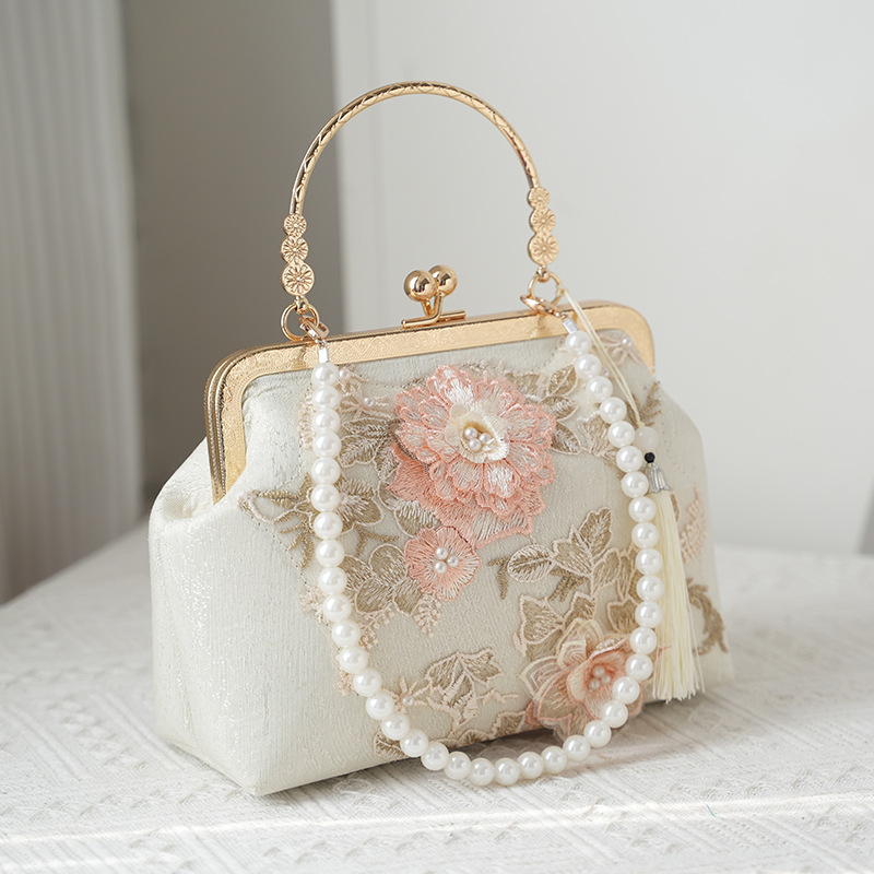 Pink flowers with pearls
