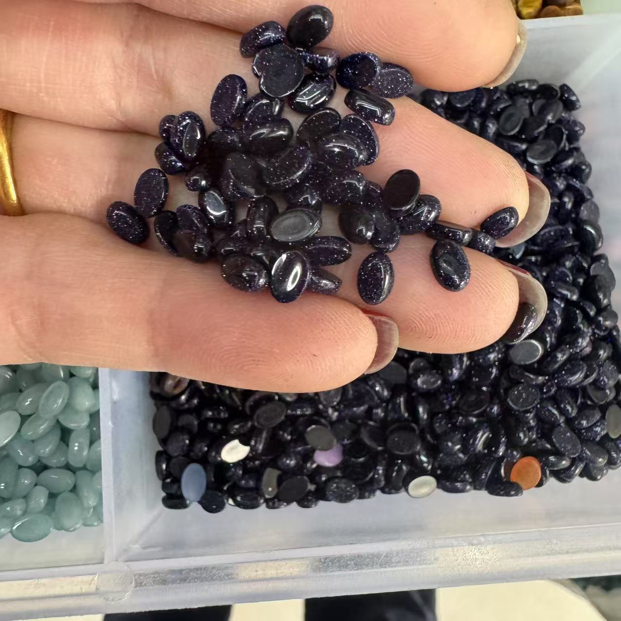 10:Blue sand 4*6mm