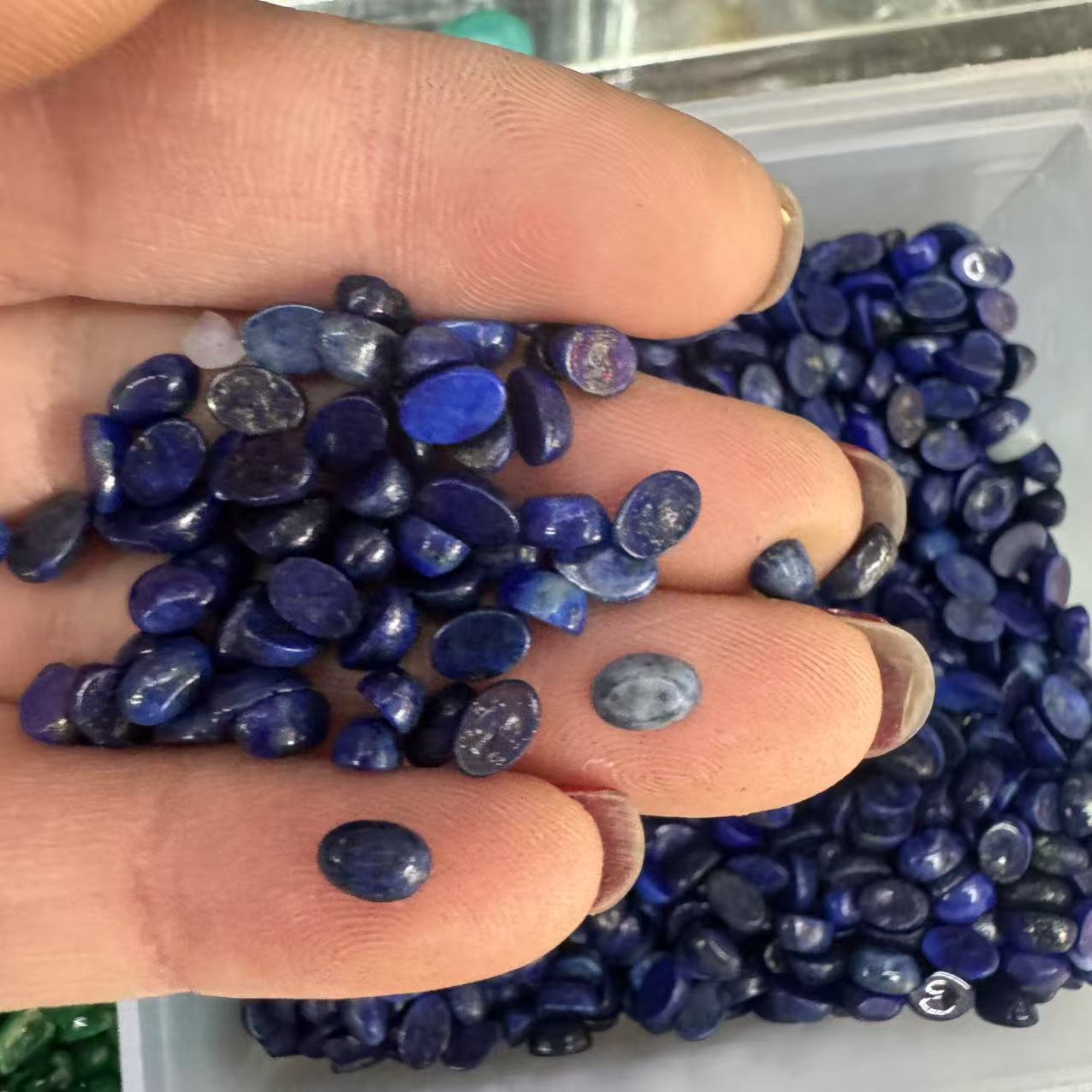 25:Lapis gold 4*6mm