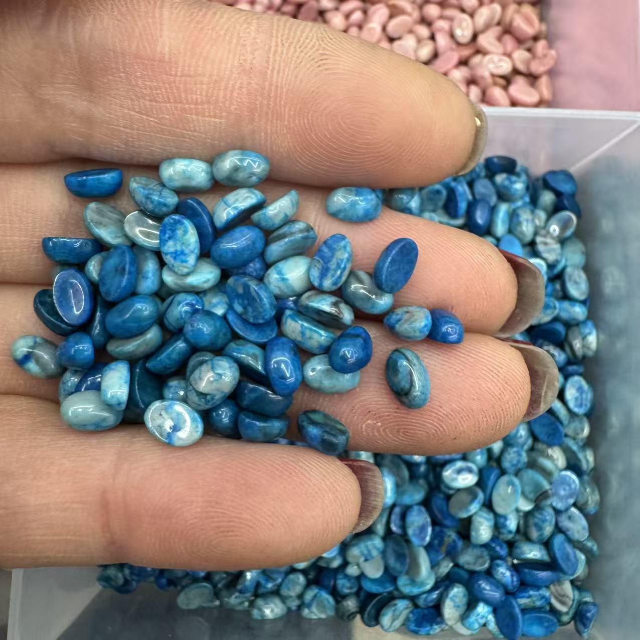 28:Blue agate 4*6mm