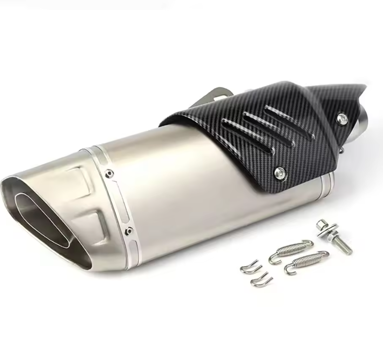 All-titanium color carbon-look cover, no silencer