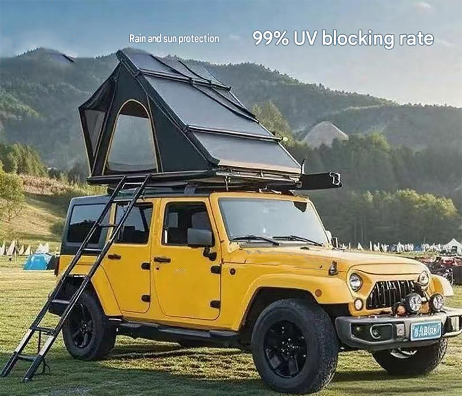 Black ultra-thin 8cm roof tent