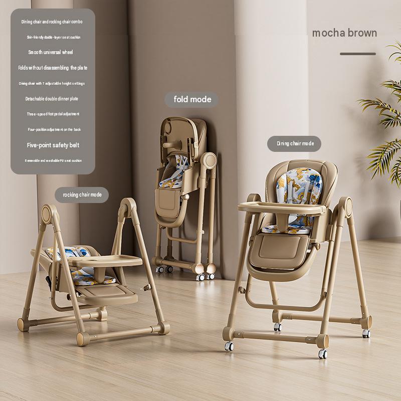 Mocha brown with seat cushion and caster