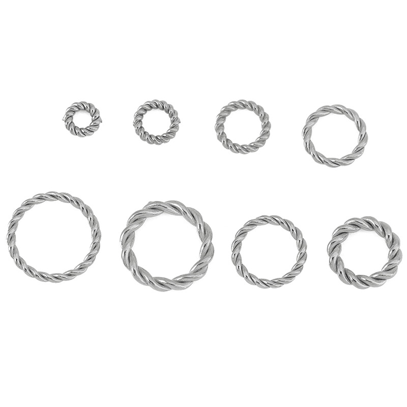 3:Twist closed ring-steel color