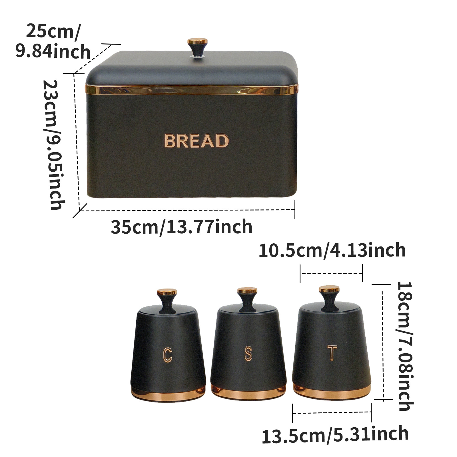 Black (1 large 3 small)