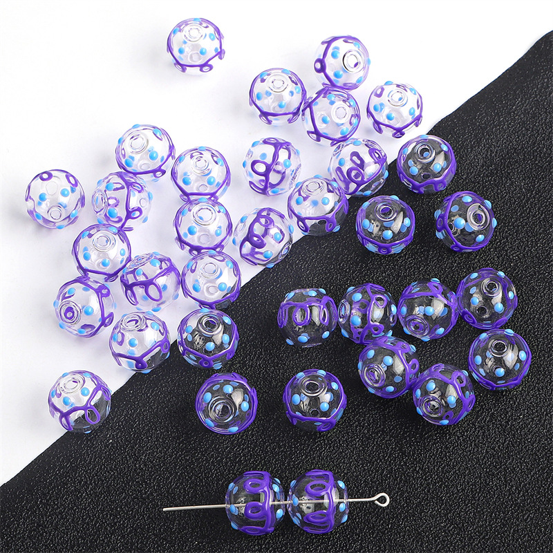 18:14mm pattern purple blue dot 1 piece