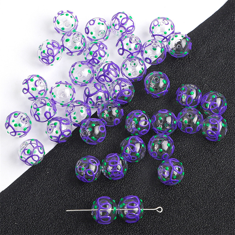 20:14mm pattern purple green dot 1 piece