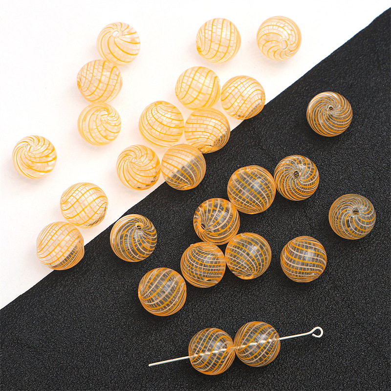 32:14mm orange and white thin wire 1 piece