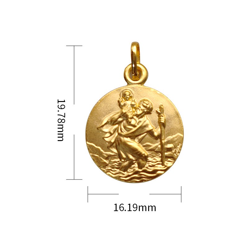 16mm [gold-plated copper - chain not included]