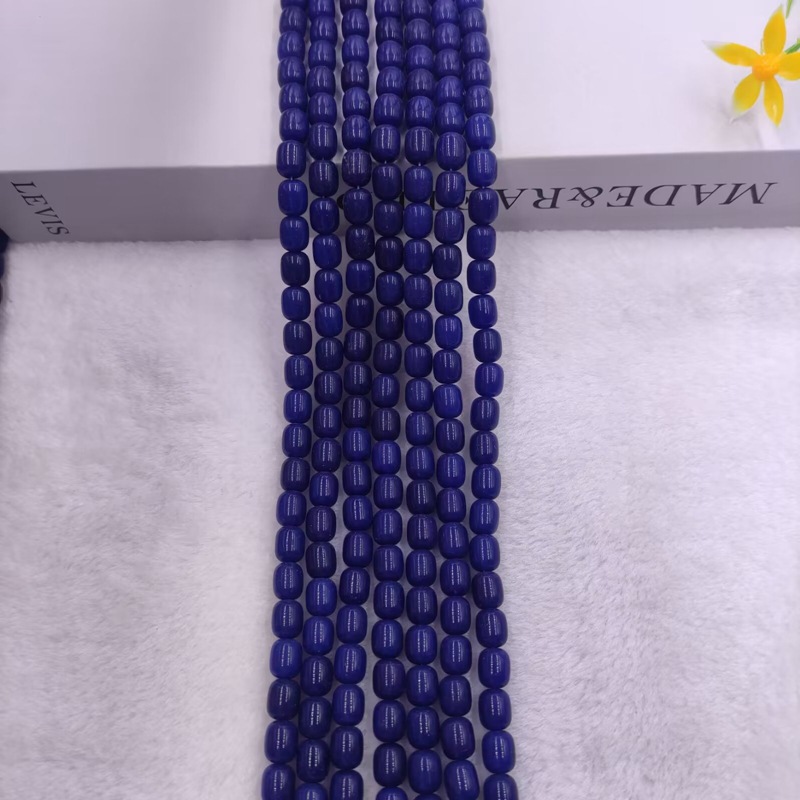 Sapphire blue porcelain 40pcs/strand