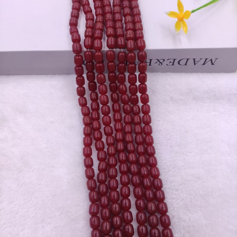 Deep porcelain red 40pcs/strand