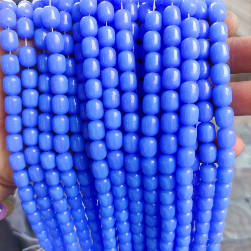 Medium blue porcelain 40pcs/strand