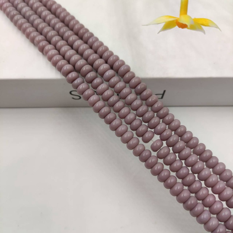 Purple porcelain 79pcs/strand