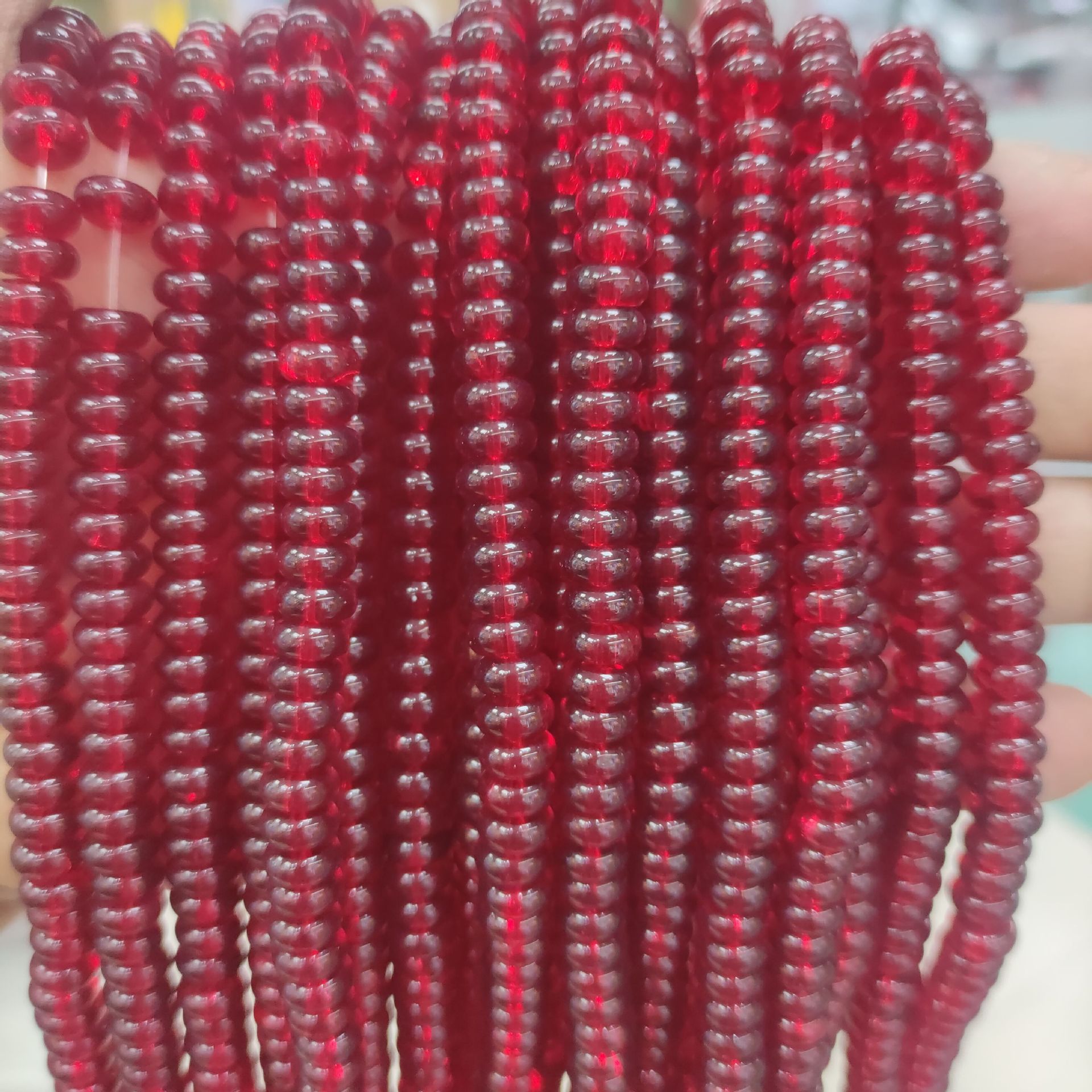 Transparent red 79pcs/strand
