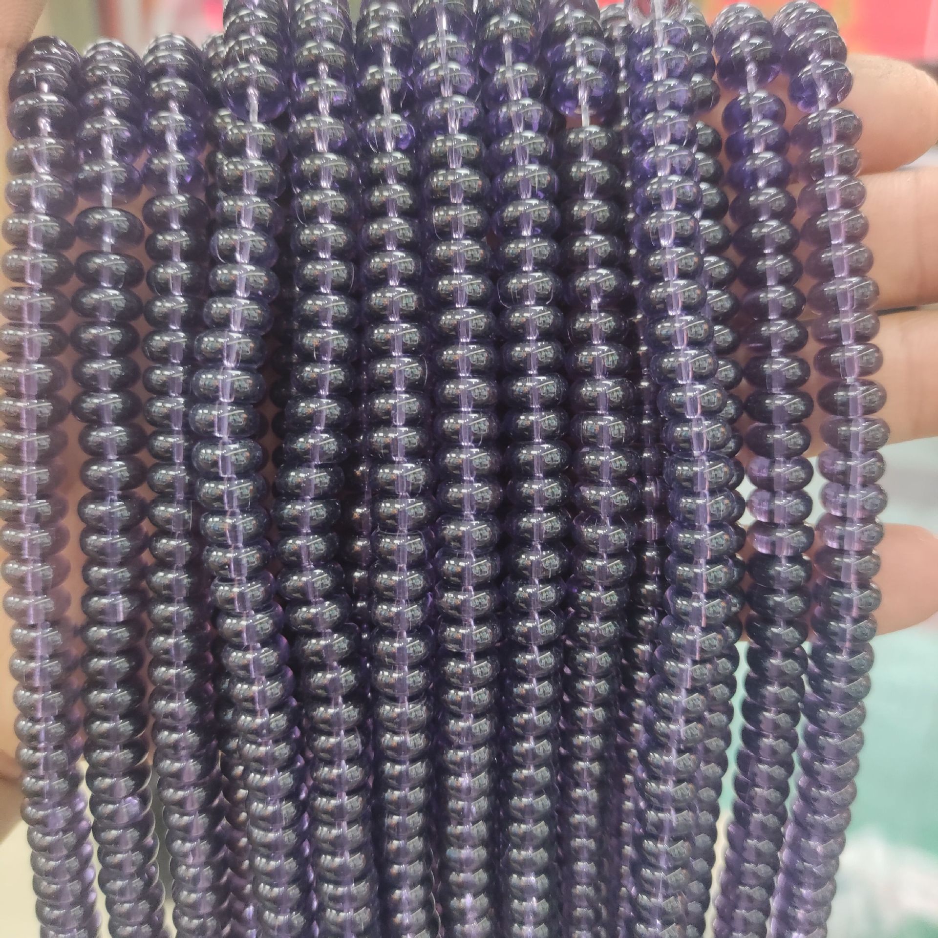 Transparent purple 79pcs/strand