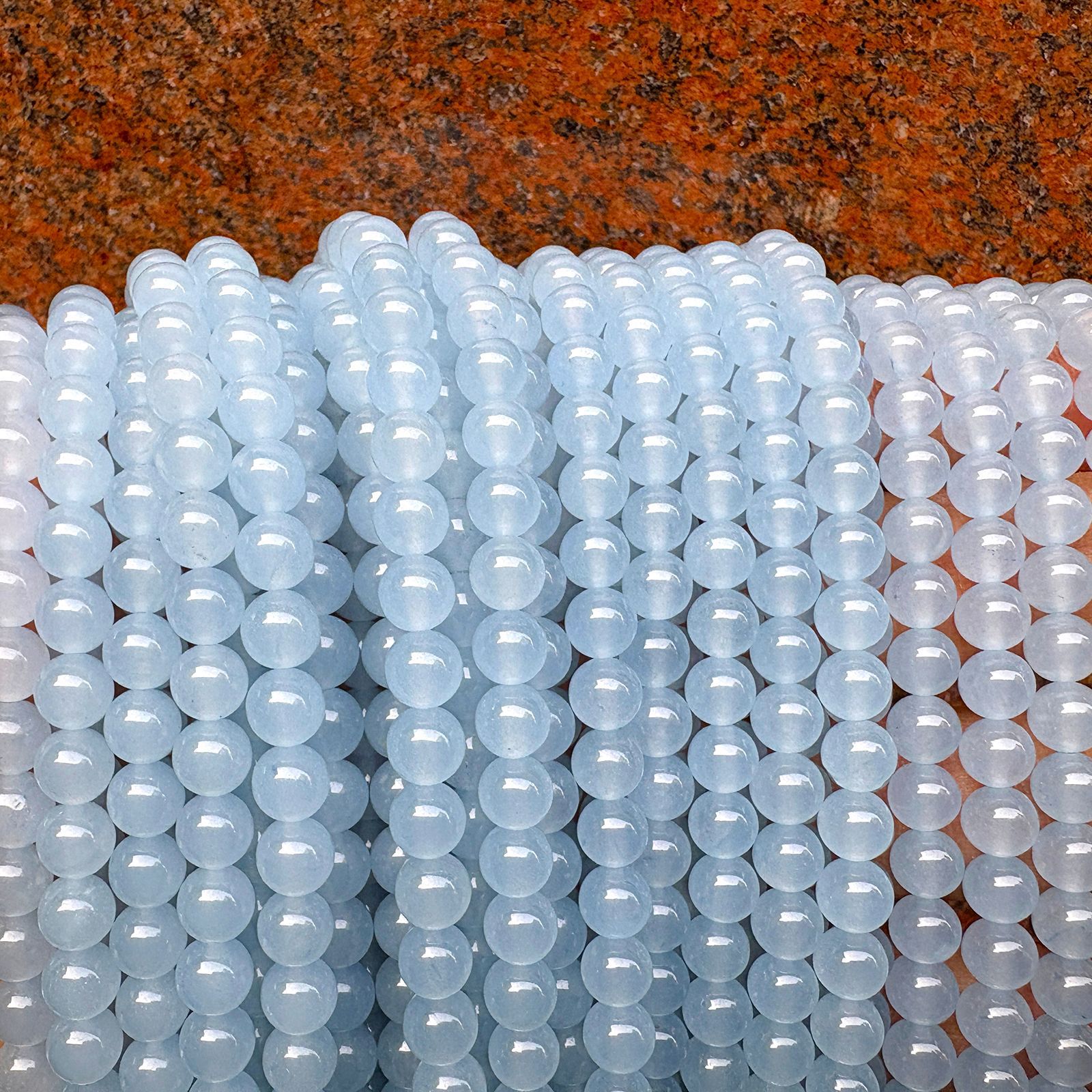 Gray blue#A287 6mm/58pcs