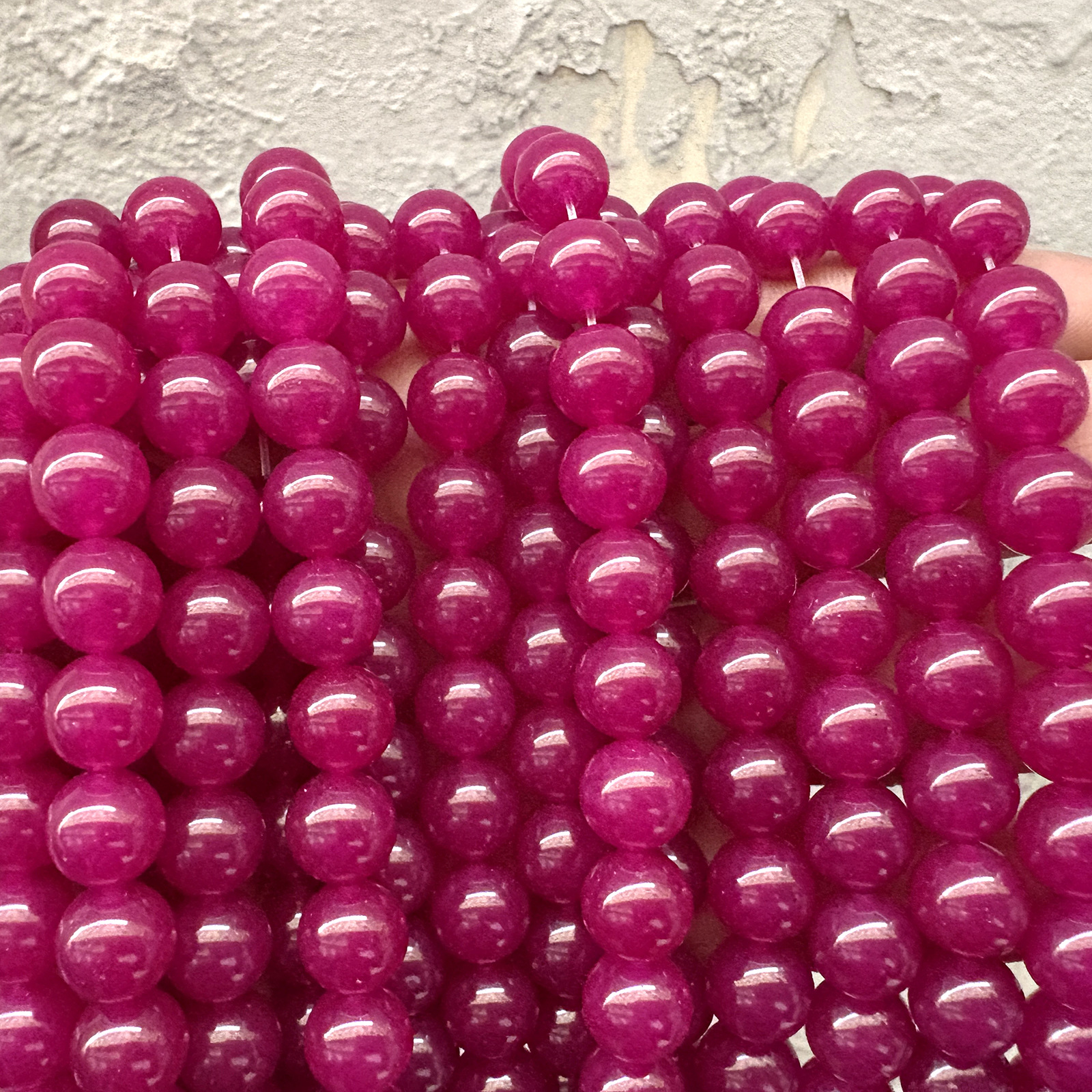 Deep rose red#A75 6mm/58pcs