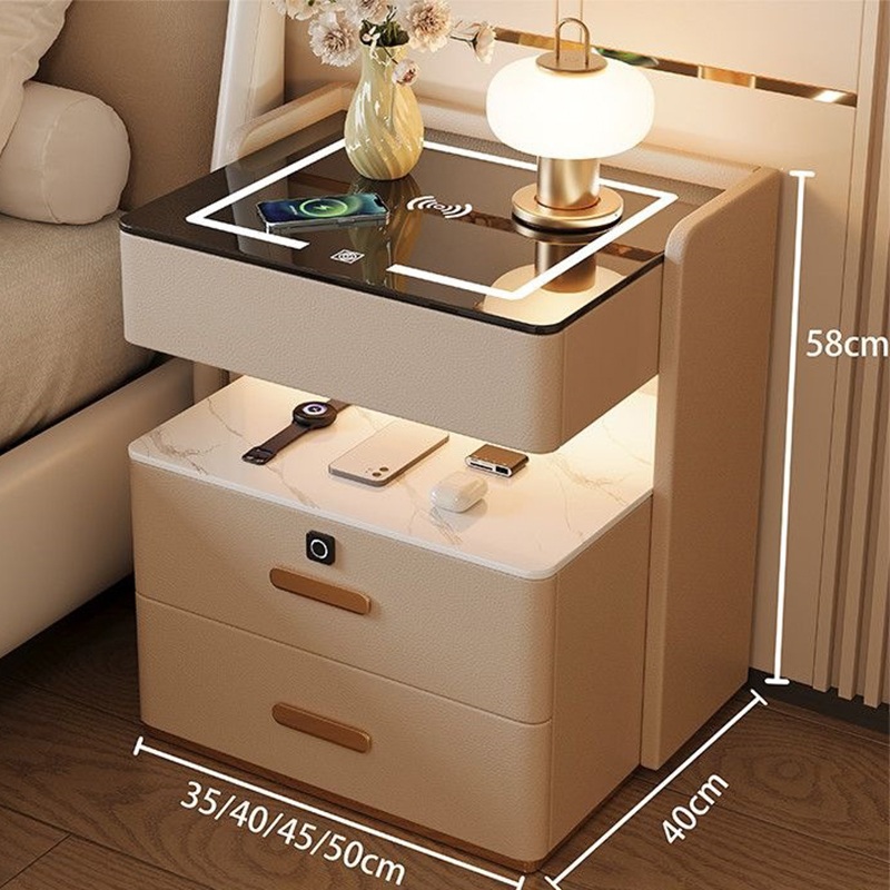 Upgraded rounded corners [wireless charging   three-color light   usb   fingerprint lock]