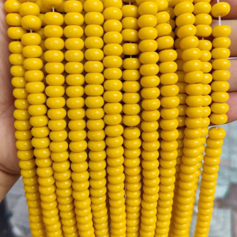 Porcelain yellow 79pcs/strand