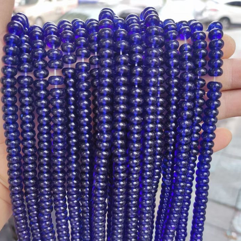 Transparent dark blue 79pcs/strand