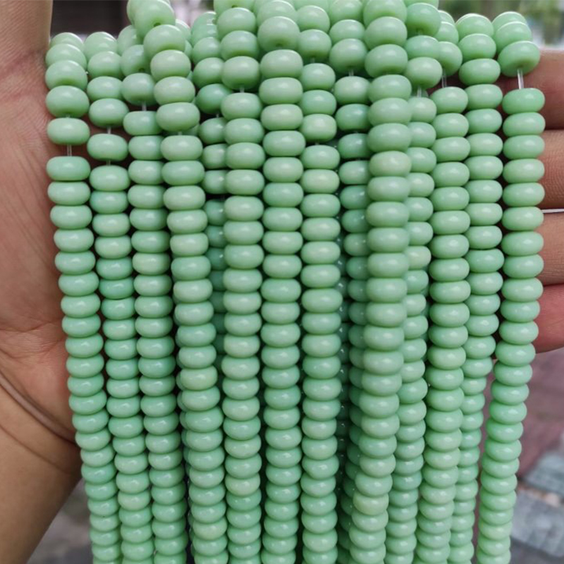 Fruit green porcelain 79pcs/strand