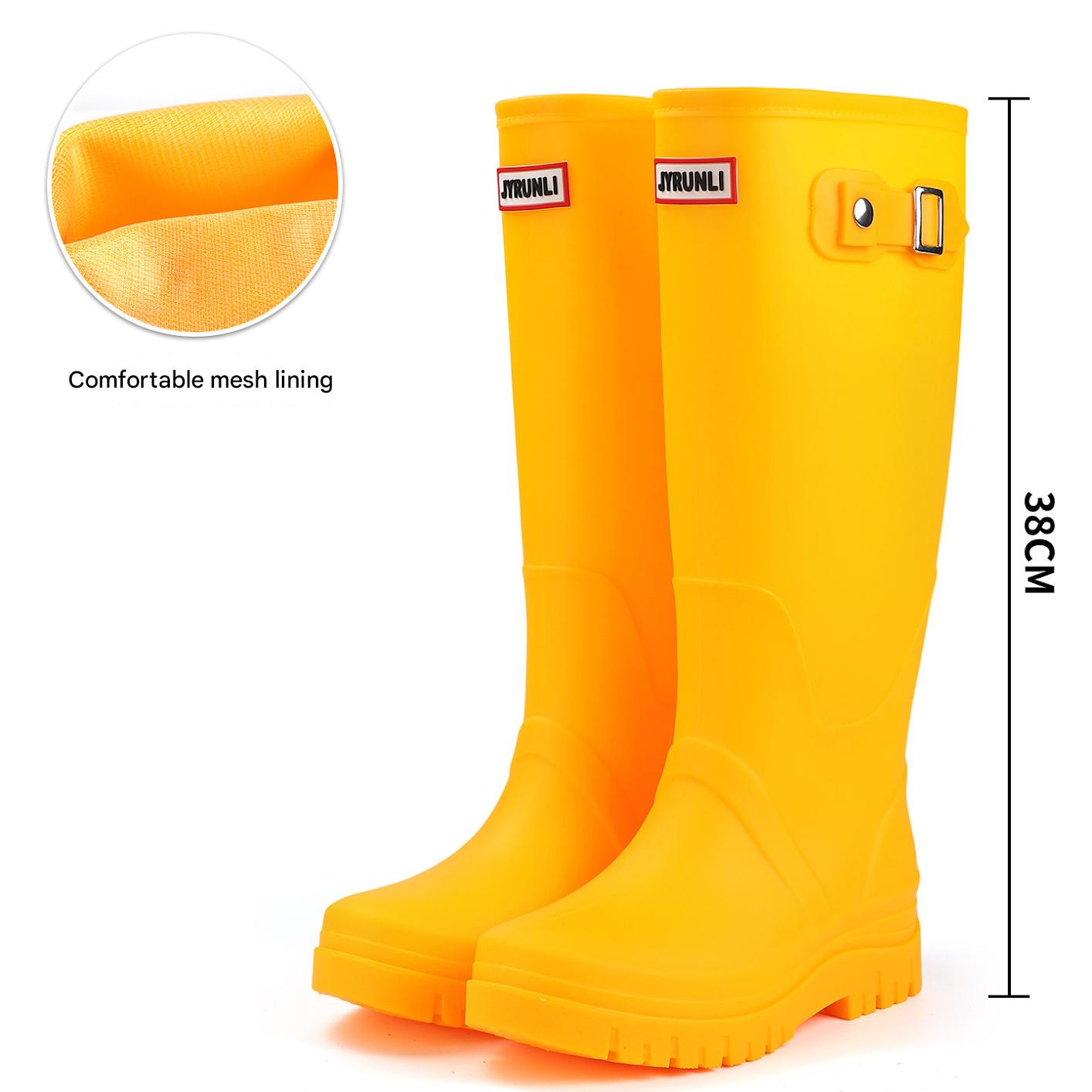 M9 tall yellow boots with buckle