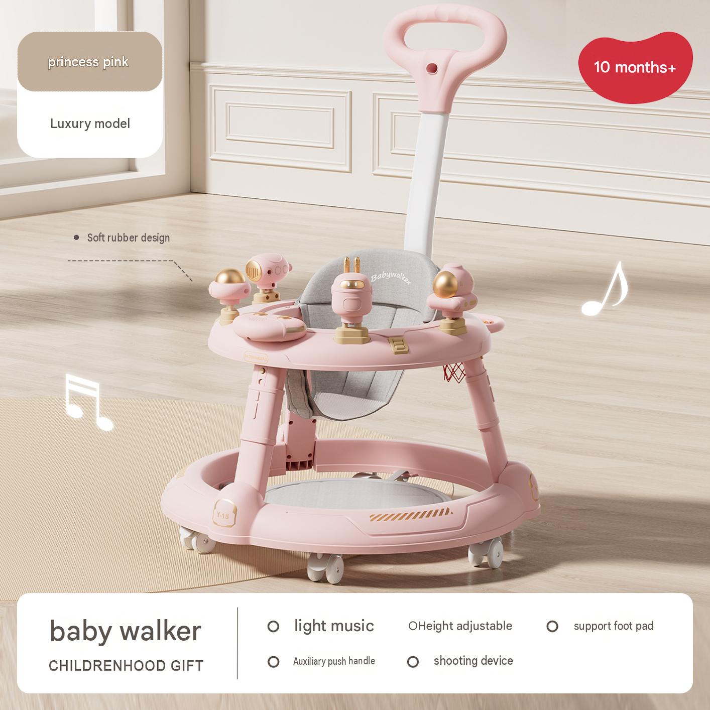 6006 new pink   seat rotation height adjustable   foot pedal   push handle